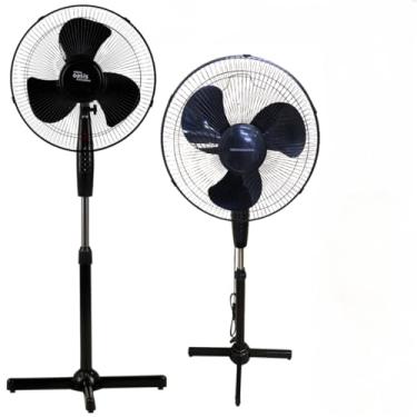 Imagem de Ventilador de chão ajustável em altura, potente e silencioso, preto, 130 cm