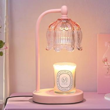 Imagem de MEIXISUE Luminária De Aquecimento Velas Rosa Sue Com Temporizador E Dimmer, Presentes Dia Das Mães Para Mãe/Esposa, Potes Cera Derretida 2 Lâmpadas, Decoração Inauguração Casa