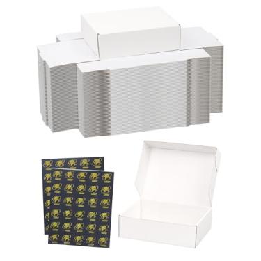 Imagem de TryDrem Caixas De Remessa Brancas 7X5X2", Conjunto Com 50, Papelão Ondulado, Embalagens Para Correspondências, Presentes E Literatura Pequenas Empresas