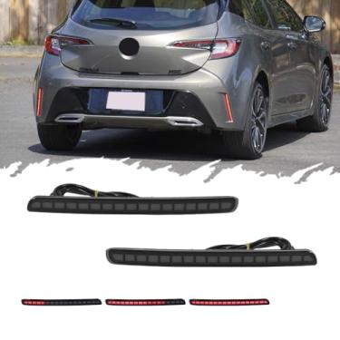 Imagem de TurningMax 3 Em 1 Para Toyota Corolla 2019, 2020, 2021 E 2022, Refletor De Para-Choque Traseiro, Luzes Freio, Luz Seta Sequencial, Lente Fumê
