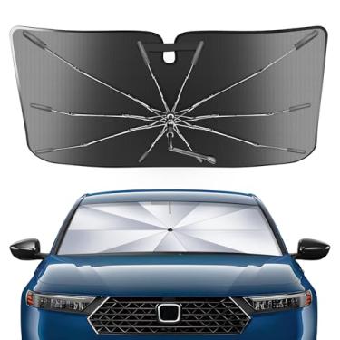 Imagem de Guarda-sol portátil para para-brisas personalizado adequado para Honda Accord 2023-2025, 2 em 1 cristal de gelo durável guarda-chuva compacto sombra UPF50+ UV proteção contra isolamento térmico janela
