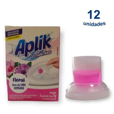Imagem de Kit 12 Gel Sanitário Adesivo Detergente Odorizador Vaso até 150 Descar