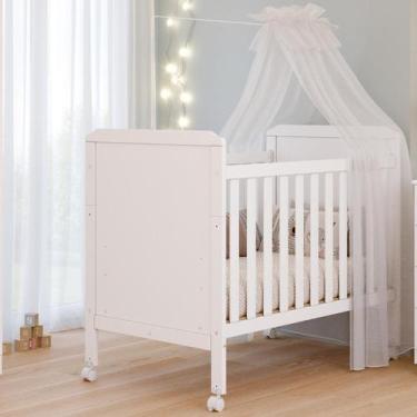 Imagem de Berço Mini Cama Cloe Padrão Americano 2 em 1 MDF - Faura, Branco