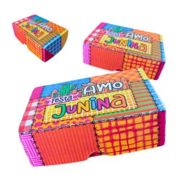 Imagem de 40 Caixinhas 3 Paçoquinhas Lembrancinha Festa Junina Arraia