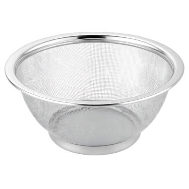 Imagem de Escorredor de Arroz e Macarrão em Inox 25cm, Malha Fina, Coador Multiuso para Alimentos e Frutas