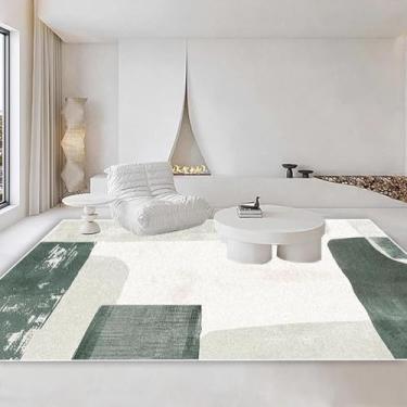 Imagem de Tapete geométrico moderno para sala de estar, decoração de área grande, tapete de pelúcia para cabeceira de quarto (3,2 x 5,2 pés (100 x 160 cm) / JH024-Flannel-7)