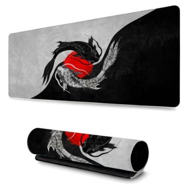 Imagem de Mouse Pad Gamer Profissional Grande Confortavél Anti Derrapante 90x40 - Ying Yang White