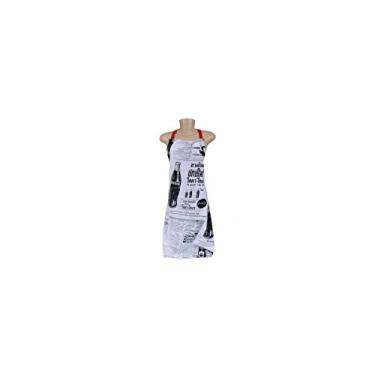 Imagem de Avental Coca-Cola Newspaper Branco e Preto em Algodão - Urban - 80x70 cm