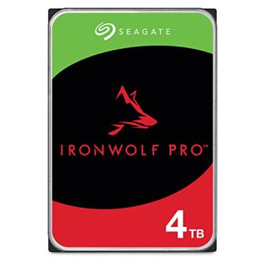 Imagem de Seagate IronWolf Pro, 4 TB, Enterprise NAS HDD interno –CMR 3,5 polegadas, SATA 6 Gb/s, 7.200 RPM, cache de 256 MB para armazenamento conectado à rede RAID (ST4000NT001)