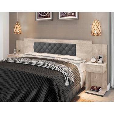 Imagem de Cabeceira Casal Capitonê Amarula Chumbo