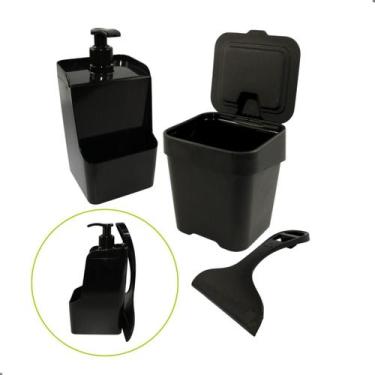 Imagem de Organizador de Cozinha Pia Lixeira Porta Detergente Rodinho Kit Pia Sa