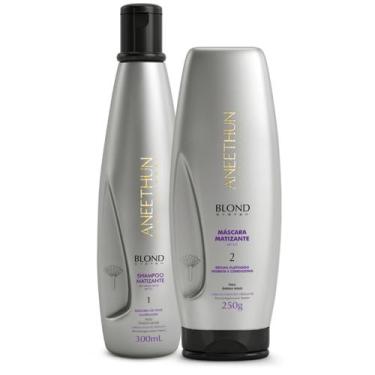 Imagem de Kit Matizante Shampoo e Mascara Aneethun Blond System