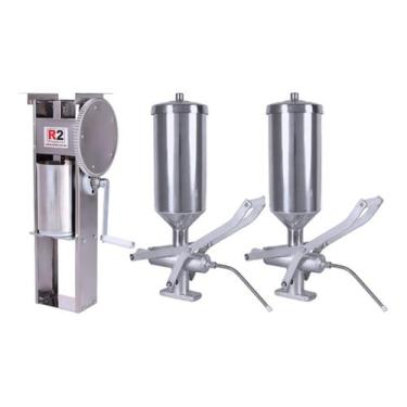 Imagem de Kit Churros 1 Masseira Engrenagem E 2 Doceiras 2 Litros R2