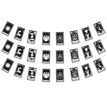 Imagem de Sursurprise Tarot Cards Party Decorations, 3Pcs Tarot Cards Banner Set for Birthday, Gothic Halloween Witchy Mystic Occult Astrology Celestial Ouijia Board Party Supplies