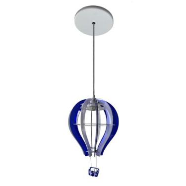 Imagem de Luminária Pendente Menino(a) Balão Azul escuro Infantil Teto Kid - Shi