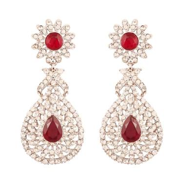 Imagem de Touchstone Brincos de joias de designer indiano Bollywood para mulheres.