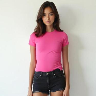 Imagem de Camiseta Manga Curta Uv50 Dry fit Inverno/verão Rosa Neon - Fantasia B