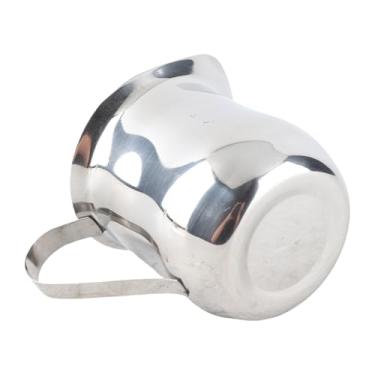 Imagem de Aço Inoxidável Leite Arremessador de Arremessador de café Com Leite de Cozinha Caneca Caneca Aço Inoxidável Leite Copo de Espuma para Amantes de Cappuccino (240ml / 8oz)