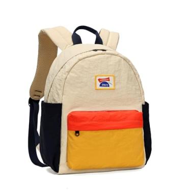 Imagem de willikiva Mochila infantil para escola meninos meninas adolescentes mochila impermeável jardim de infância pré-escola escola primária bolsa de viagem crianças (off-white amarelo, pequeno)