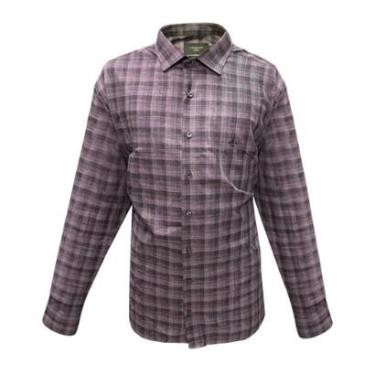 Imagem de Camisa Masculina Dudalina Comfort Xadrez Cinza Escuro-Masculino