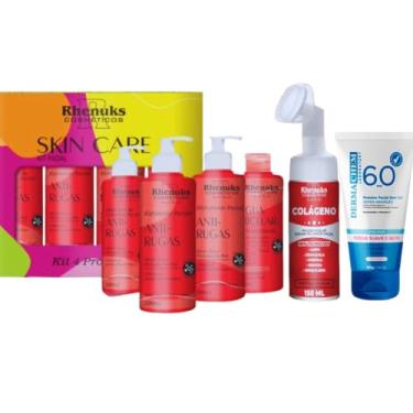 Imagem de Kit Skincare Anti Rugas + Mousse Micelar Limpeza Facial Colágeno 150ml + Protetor Solar sem cor 60FPS
