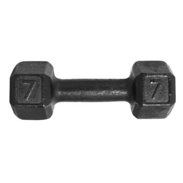 Imagem de Halter Sextavado Pintado 07kg Peso Academia Treino Fit