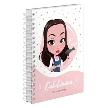 Imagem de Agenda Comercial 2026 Personalizada Capa Dura Cabeleireira Liso Cores (Rosa)