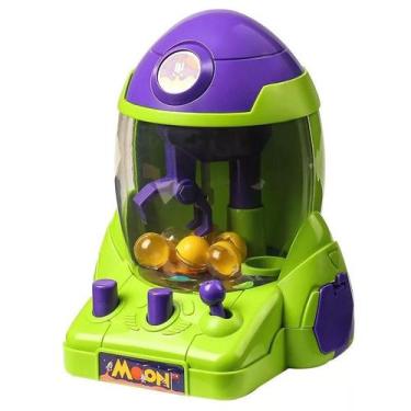 Imagem de Mini Máquina de Pegar Bolinhas Formato de Foguete com Garra e Bolas - 