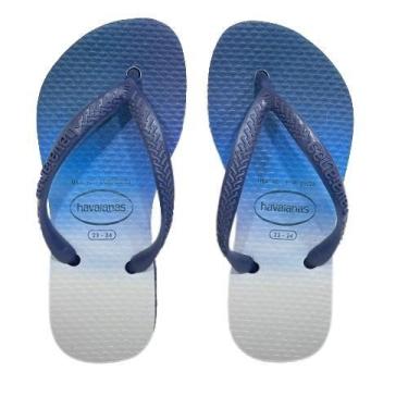Imagem de Chinelo Infantil Havaianas Kids Slim Dip Dye, Marinho, 23/24
