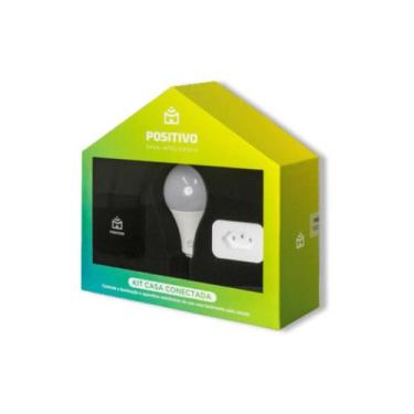 Imagem de Kit Casa Conectada Positivo Smart Lâmpada RGB Smart Plug E Smart Contr