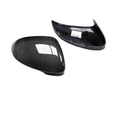 Imagem de Capa de espelho retrovisor compatível com VW Golf MK8 2020-2023, capa de substituição de moldura de espelho lateral de fibra de carbono real, protetor de caixa(Sticker Type)