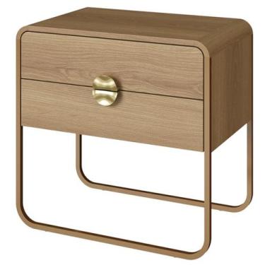 Imagem de Mesa De Cabeceira 2G Organica 60 cm 28062 Hanover Dourado Artesano - A
