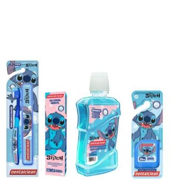 Imagem de Kit Stitch Escova + Gel + Fio 20m + Enxaguante - Dentalclean