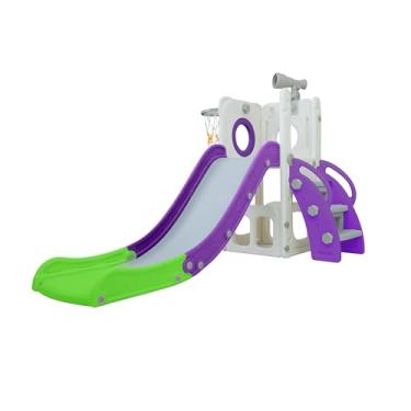 Imagem de Freso Baby Playground Infantil 4x1 Mini Mundo Infinity 1 Torre, Para Crianças de 1 a 4 anos, Compacto e Fácil Montagem, com Escorregador, Cesta de Basquete e Bola, Escalada, Luneta