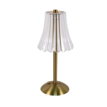 Imagem de Luminária de Mesa Abajur LED Toque Sensor 3 Cores Sem Fio Seda Quarto 110/220v