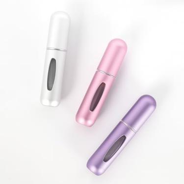 Imagem de Kit 3 Frascos Spray Recarregável para Perfume 5ml Portátil, Ideal para Viagem, Bolsa e Uso Diário sem Vazamentos