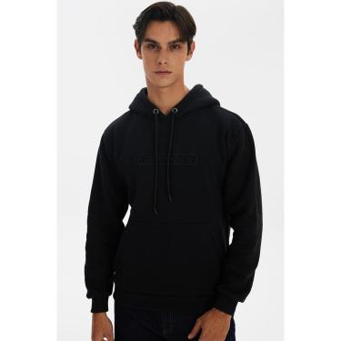 Imagem de Blusa Moletom Masculina Canguru Fechado Polo Wear Preto-Masculino