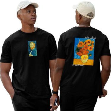 Imagem de Camiseta Basica Algodão‎ Abstract Van Gogh Doze Girassóis-Unissex