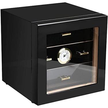 Imagem de Umidificador De Armário De Charutos Com Higrômetro E Umidificador, Gavetas De 3 Camadas, Caixa Decorativa De Caixa De Charuto Decente