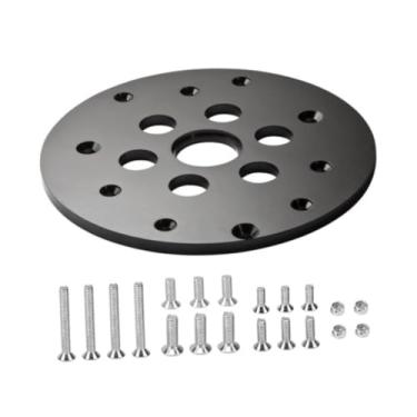 Imagem de Ｂｅｓｇａ Placa de roteador com bucha guia, gabarito, peças, abertura central de 1,25'', suprimentos versáteis e fáceis de instalar com parafusos de