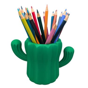 Imagem de Porta Lapis Com Design De Cactus (Verde)