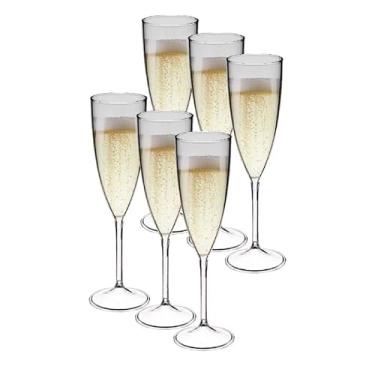 Imagem de Kit 10 Taças de Champagne Acrílica Transparente Para Festas, Casamento