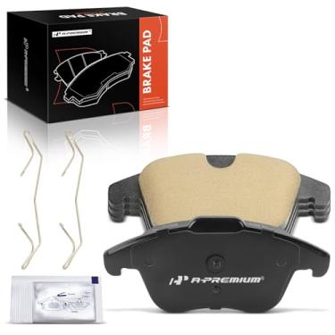 Imagem de A-Premium Conjunto de pastilhas de freio a disco de cerâmica frontal compatível com modelos Volkswagen e Audi - Passat 2012-2021, Tiguan 2009-2017, Tiguan Limited 2017-2018, Q3 2015-2019, Q3 Quattro