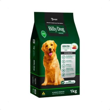 Imagem de Ração Billy Dog Cães Adultos Ossinho Carne - 1Kg