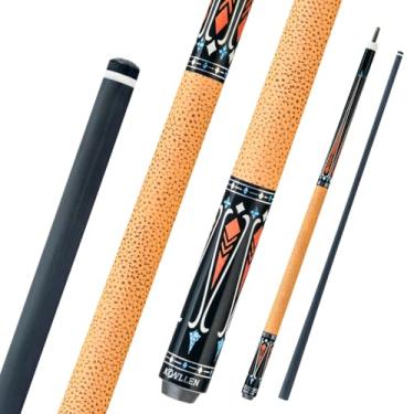 Imagem de KONLLEN Bastão de sinuca profissional de fibra de carbono 147.3 cm para adultos com tecnologia de carbono total de baixa deflexão para tacos de bilhar com ponta de 12,5 mm (fácil de controlar, Pro