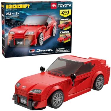 Imagem de Brickcraft Toyota Supra Now & Then Brick Building Kit (283 Pieces), 2-in-1 Buildable Display Set Featuring 2025 GR & 1988 Supra Models, Collectible Gift for Car Fans & Builders