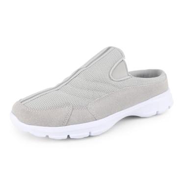 Imagem de riemot Mules for Men Women Slip On Shoes Casual Open Back Loafers Indoor Outdoor House Pantufas Conforto Fechado Toques Leve Tênis Antiderrapante US9-14 (Tamanho Completo e Meio), Cinza masculino, 39
