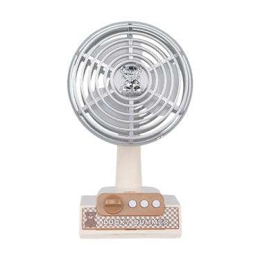 Imagem de MotiveTech Ventilador de Mesa Pequeno com ângulo Ajustável E 3 Velocidades, Design USB Recarregável, Ventilador de Refrigeração de Ar para Casa, Carro E Viagens, Branco, Tamanho real