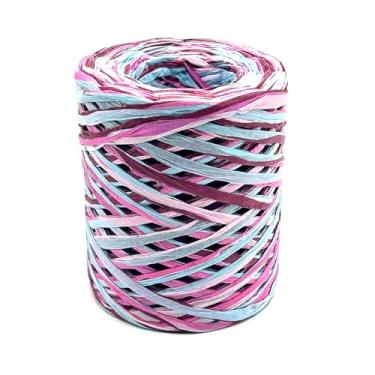 Imagem de Fita de papel de ráfia para artesanato, cordão de ráfia de 1/4 polegada 328 pés para embrulhar presentes, fita de ráfia, corda de papel de ráfia para artesanato, chapéus de tecelagem, bolsas, projetos