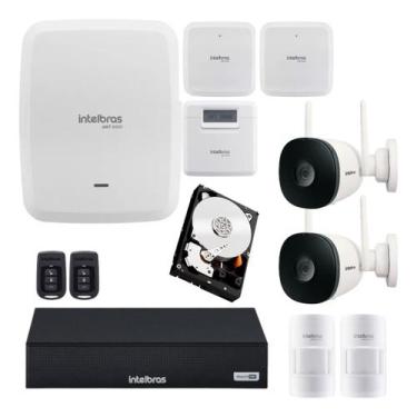 Imagem de Kit de Segurança Intelbras Alarme Sem Fio AMT 8000 e CFTV Completo
